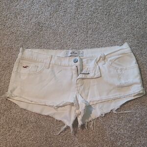 Hollister Women's White Denim Shorts